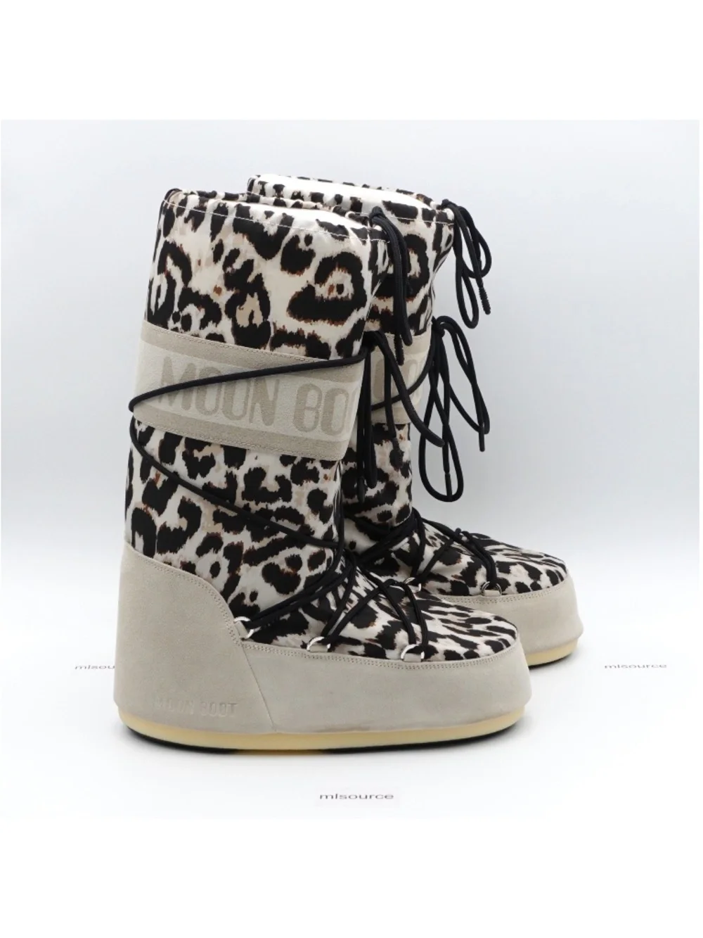 NEW Moon Boot Icon Suede Snow Boots 80D1403190-V020 Leopard